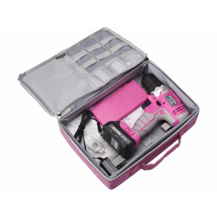 Extol – Akku-Bohrschrauber 1300 mAh 12 V pink